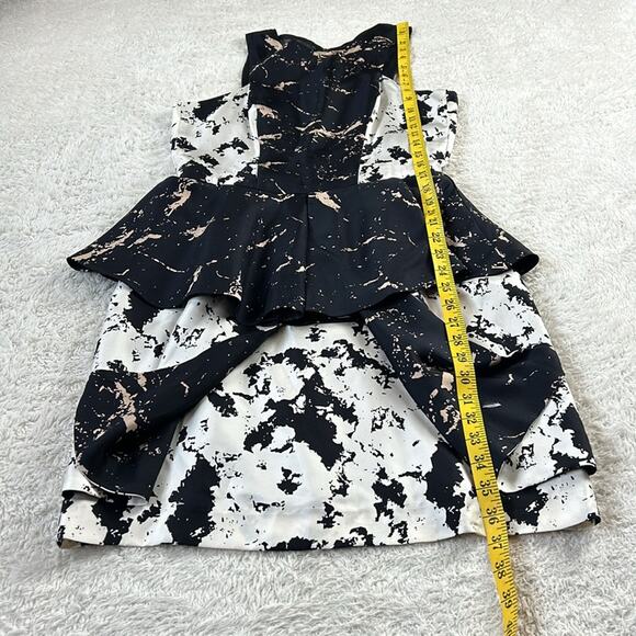 Alejandra de Coss for Inspirare Miss marble peplum sheath cocktail party dress 8 - Picture 6 of 13